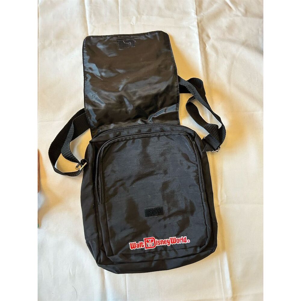 Vintage Disney World Mickey Mouse Crossbody Messenger Bag Black Medium - Picture 5 of 12